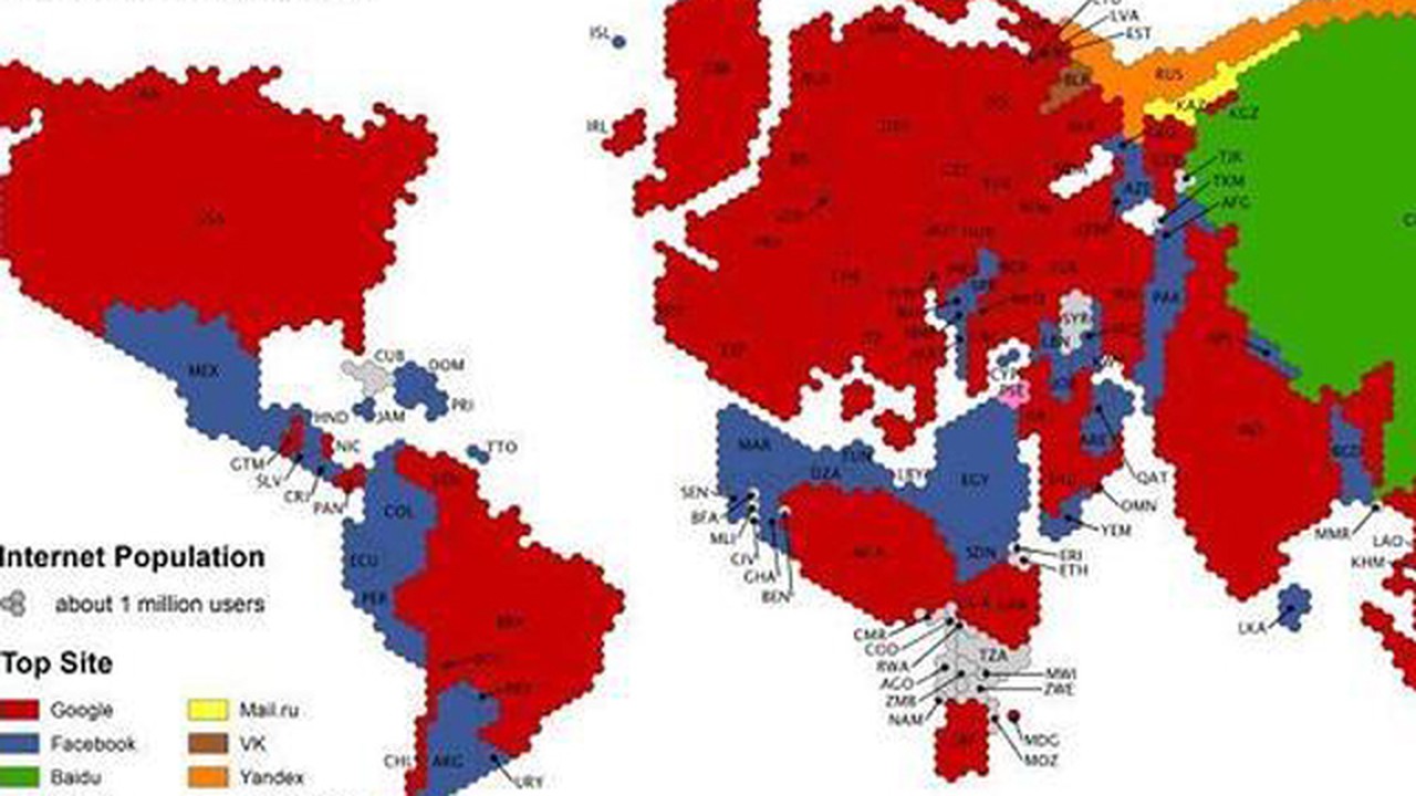 Cuáles son país por país las páginas webs más visitadas del mundo