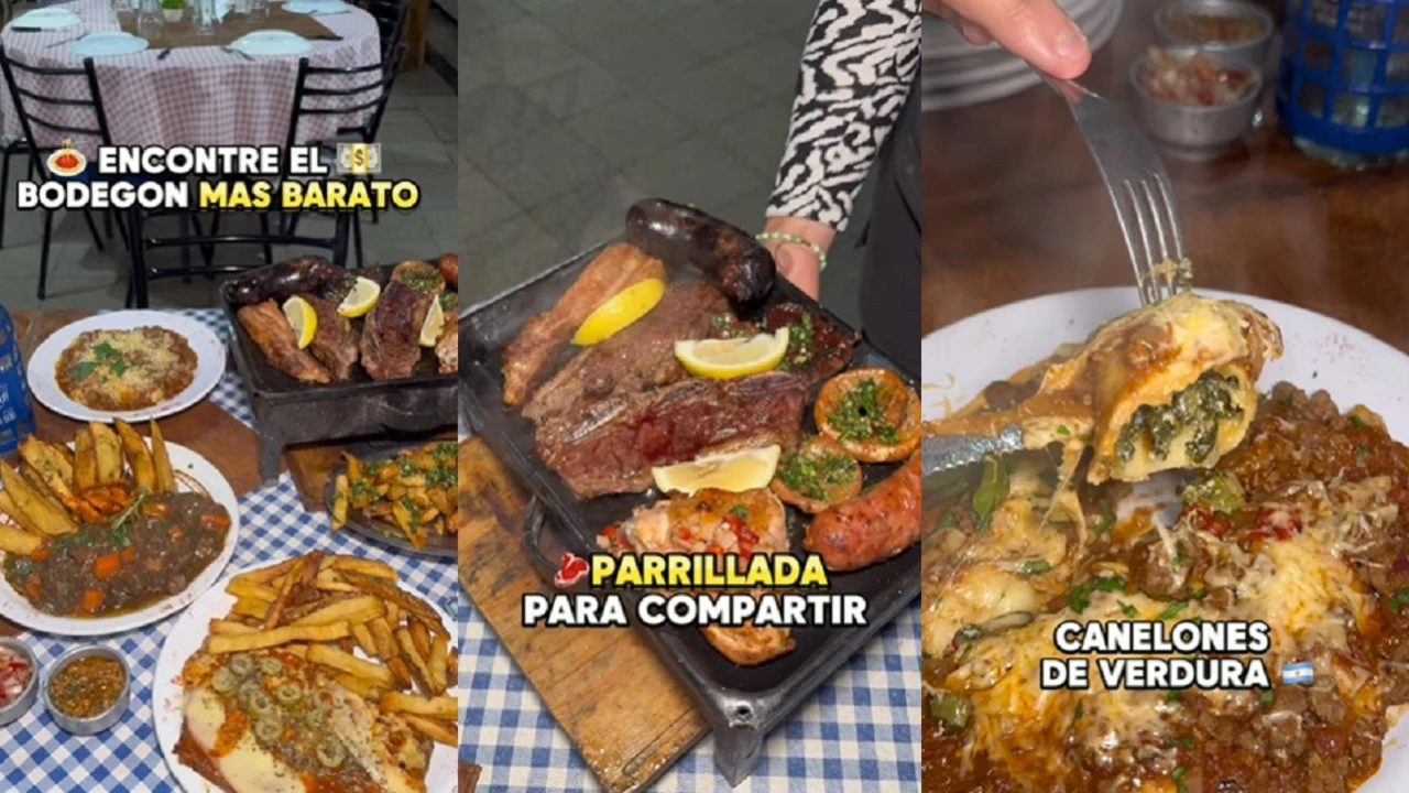 Encontró el bodegón más barato de Buenos Aires y con platos abundantes para compartir
