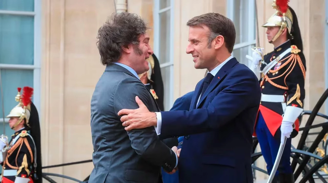 Javier Milei se reunió con Emmanuel Macron en Francia en la previa de la inauguración de los Juegos Olímpicos