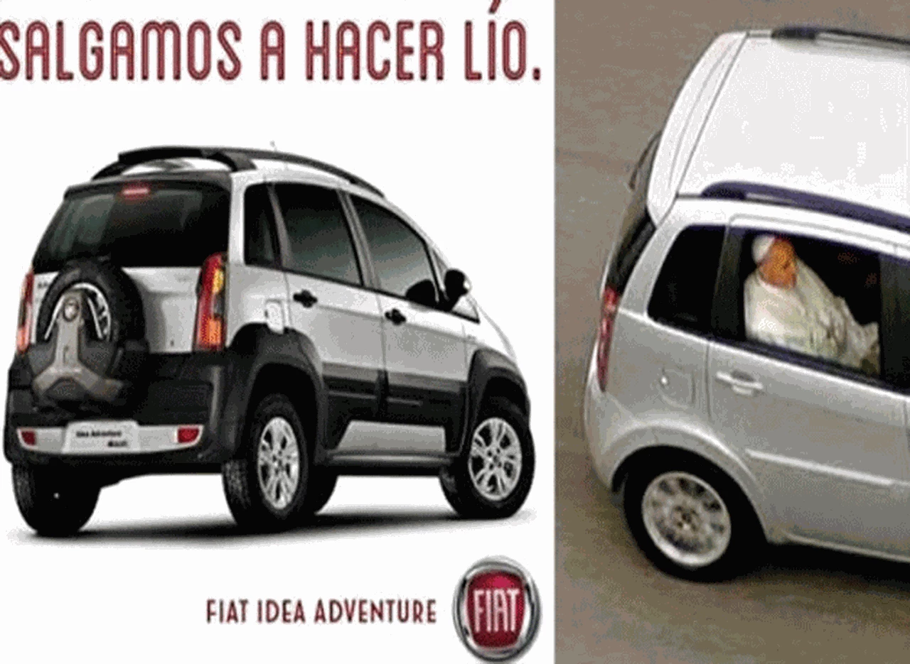 Ni lenta ni perezosa: Fiat aprovecha los efectos de la "Papamaní­a" para promocionarse