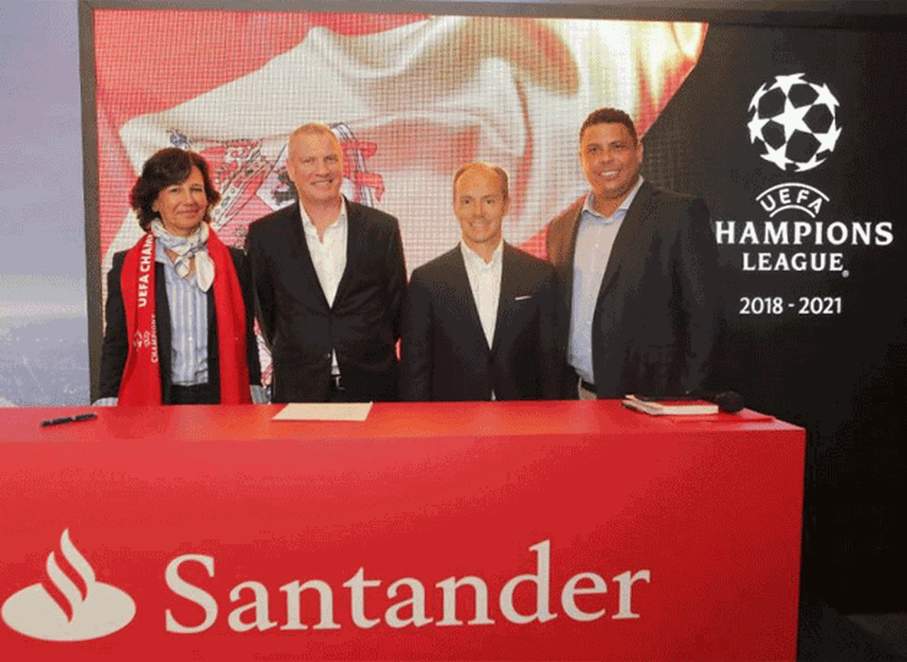 Santander patrocinará la Champions League por tres temporadas tras abandonar la Fórmula 1