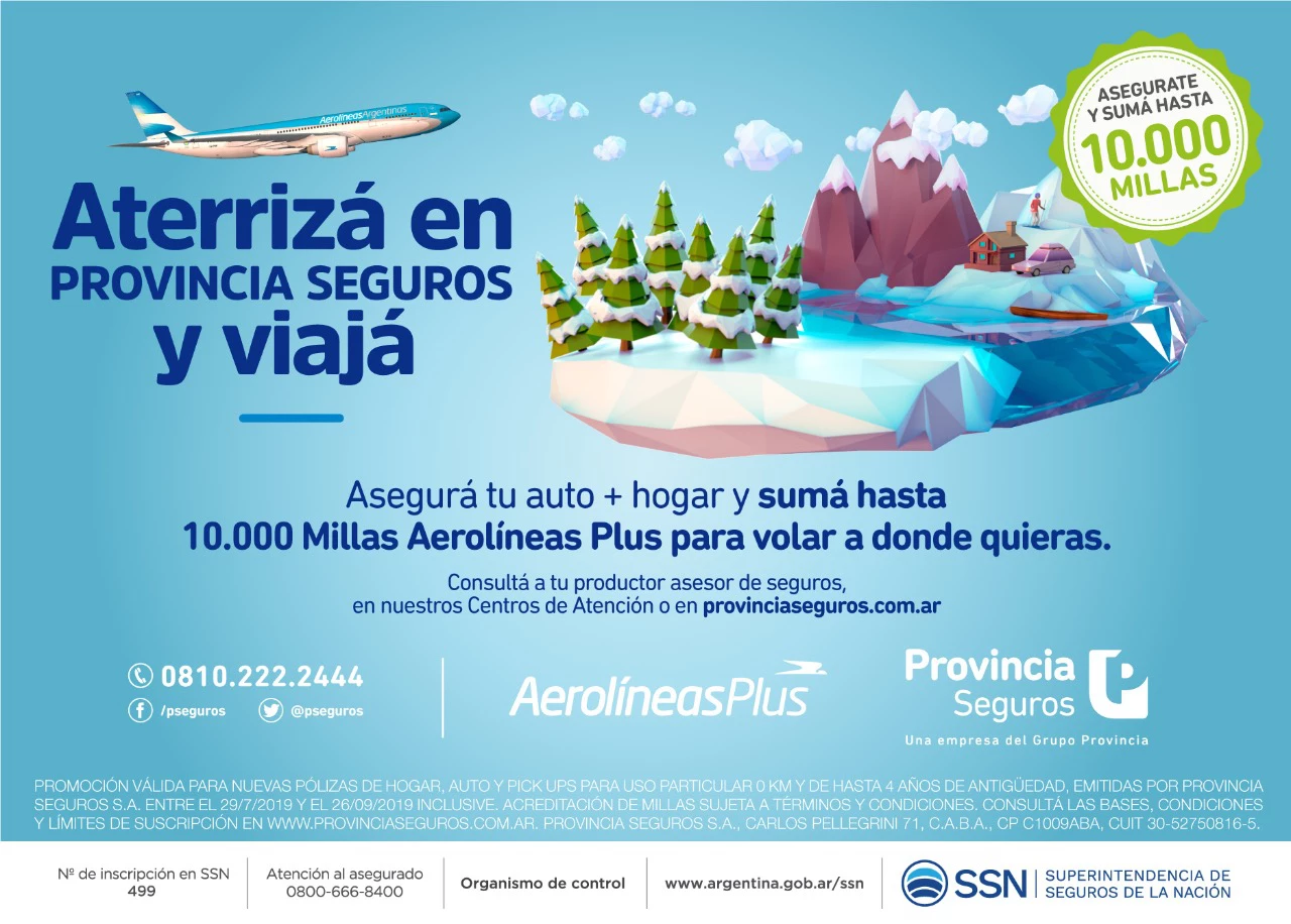 Provincia Seguros lanza su nueva campaña publicitaria junto a Aerolíneas Argentinas