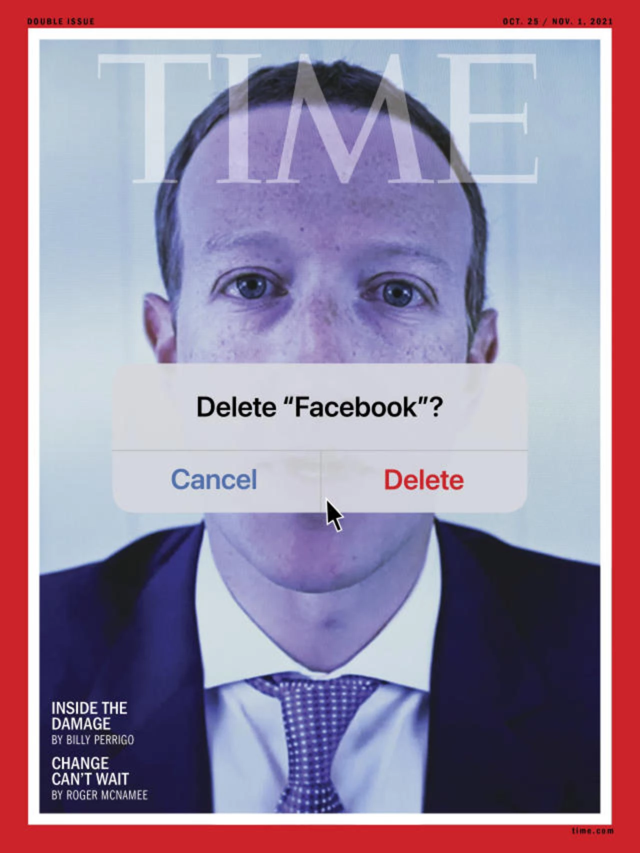 Dura tapa de la revista Time: propuso eliminar Facebook en una portada con Mark Zuckerberg