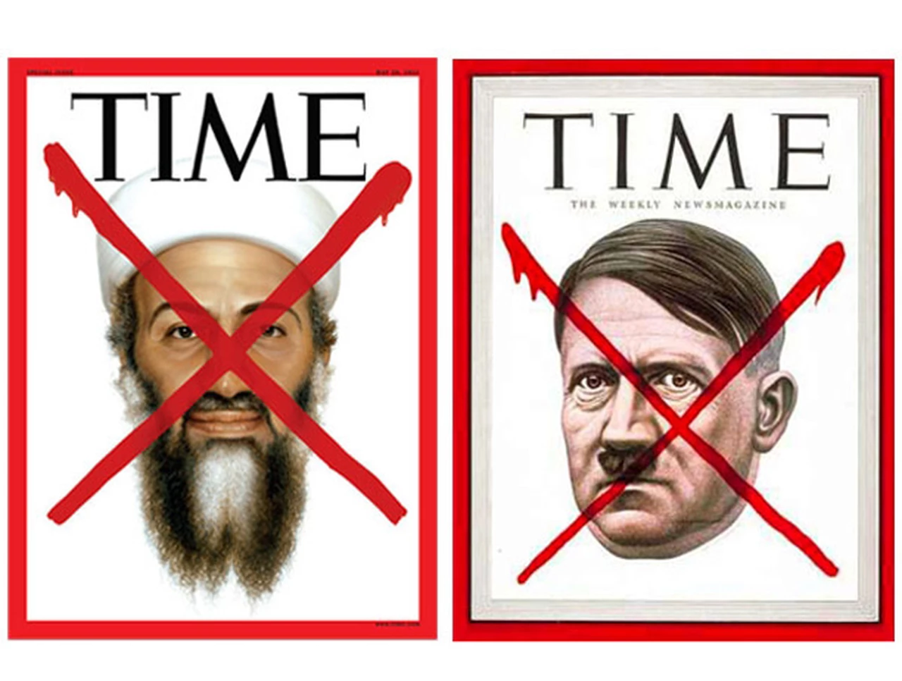 Time recrea la tapa de la muerte de Hitler pero con la figura de Bin Laden