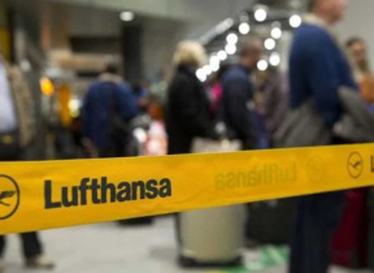 La aerolí­nea Lufthansa cancela 1.400 vuelos por la huelga de sus pilotos