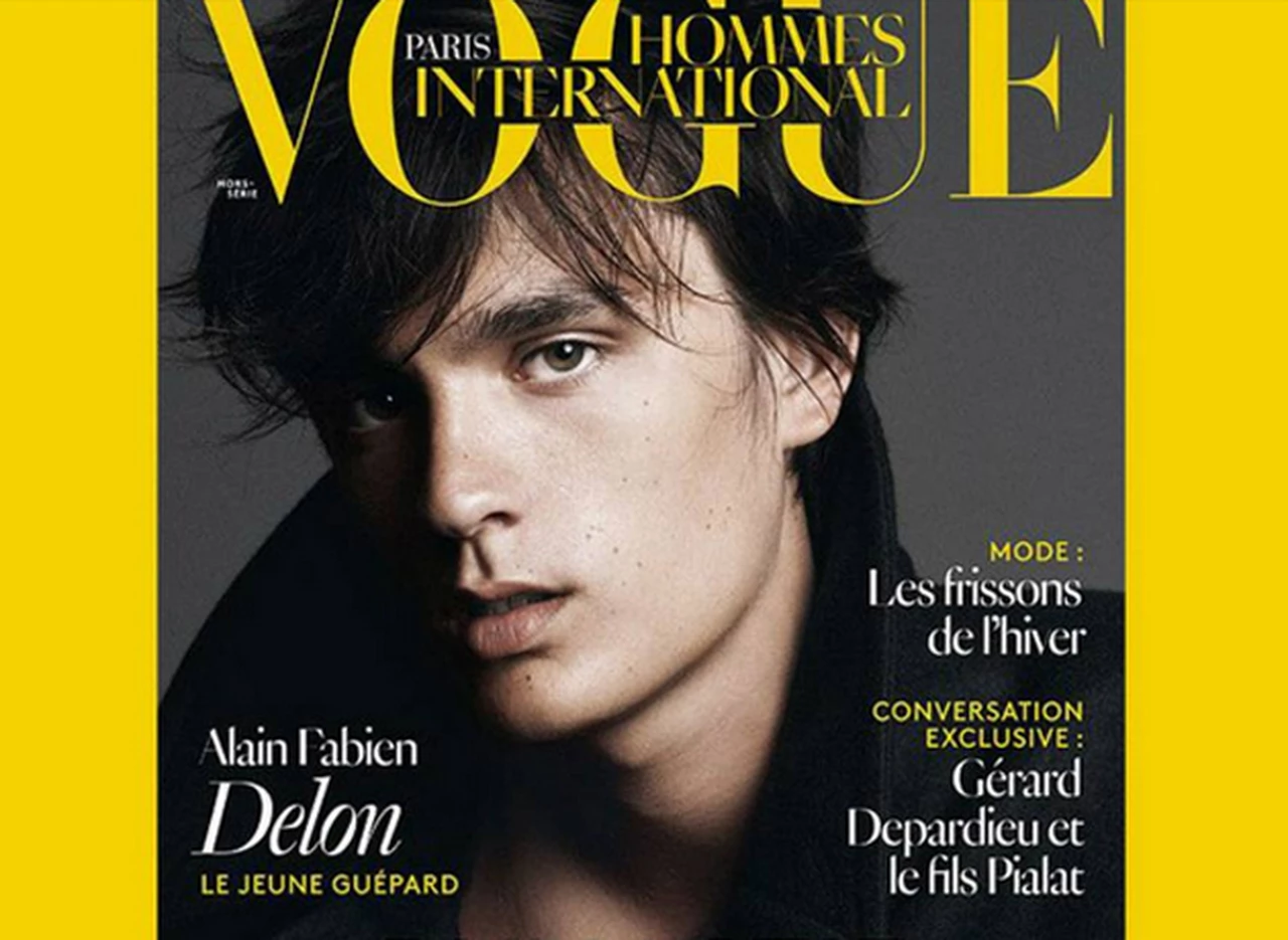 El hijo de Alain Delon en la nueva tapa de la revista Vogue