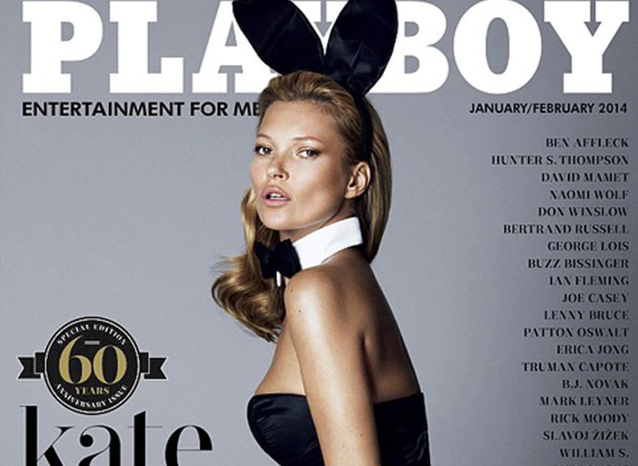 Kate Moss deslumbra en la edición aniversario de la revista Playboy