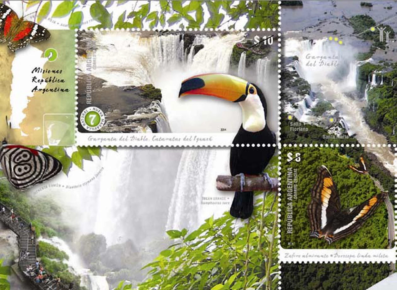 Correo Argentino lanzó sellos postales inspirados en las Cataratas del Iguazú