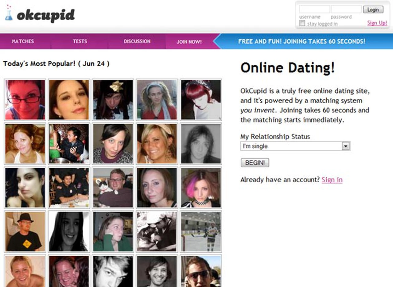 La web de citas OkCupid "experimentó" con datos de sus usuarios