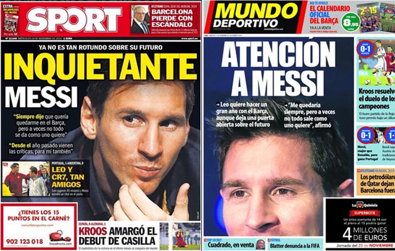  Preocupación en Barcelona por las declaraciones de Lionel Messi