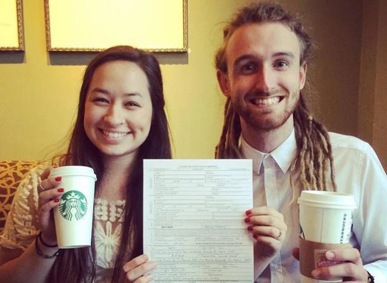 Ahora las parejas fanáticas del café se casan en Starbucks