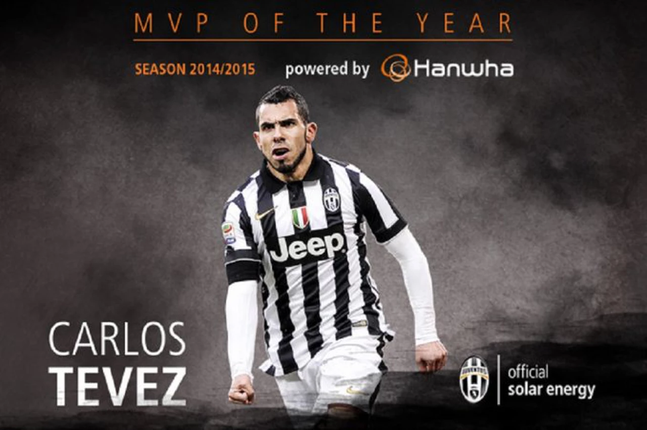 Otro logro: Tevez fue elegido como el mejor jugador de la Juventus en la temporada