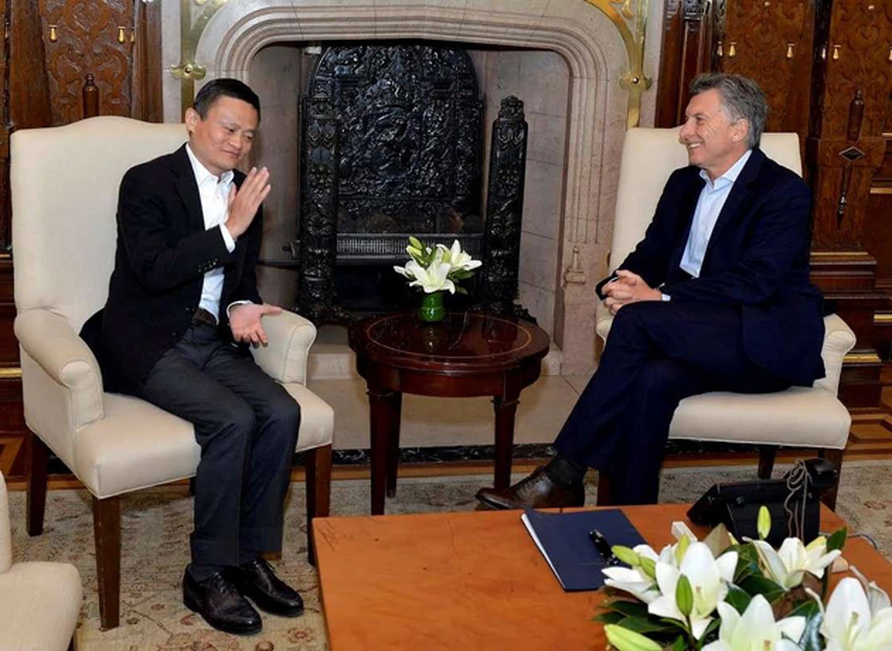 Macri recibió al fundador de Alibabá para vender carne y vinos argentinos en el mayor shopping online chino