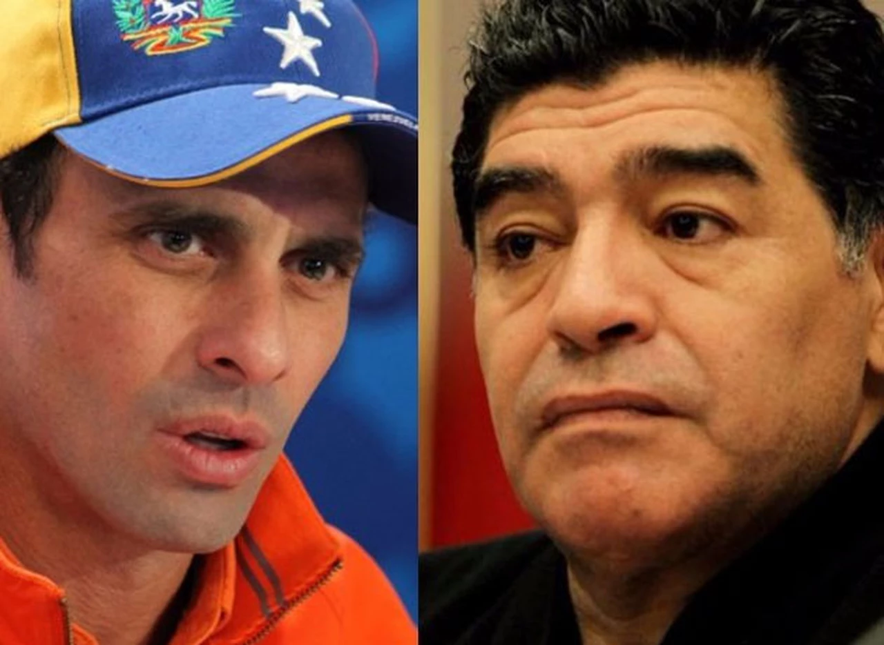 Maradona le contestó a Capriles y sigue la polémica por Venezuela