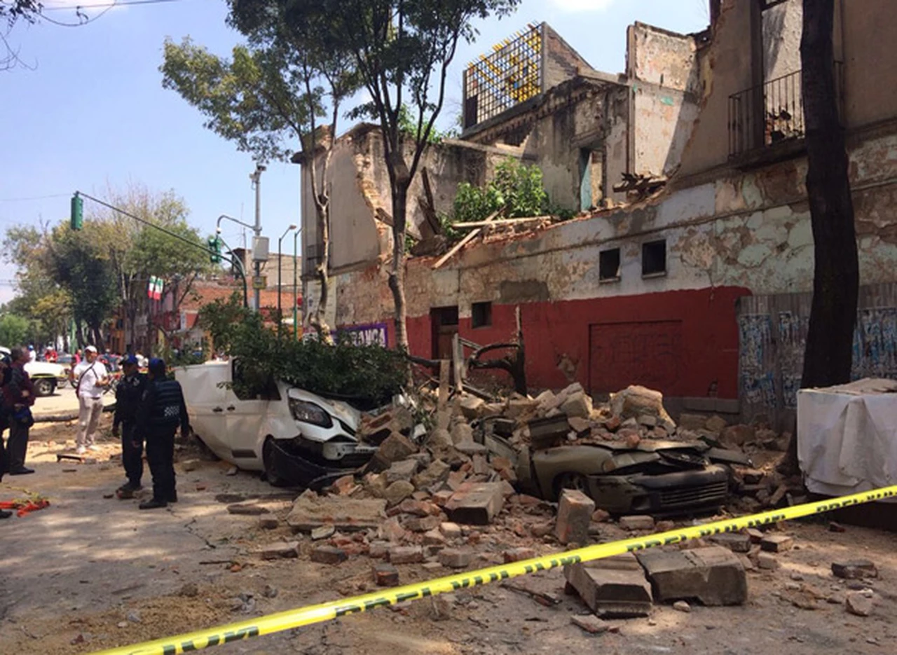 En fotos, los destrozos que dejó el temblor que azotó la capital mexicana