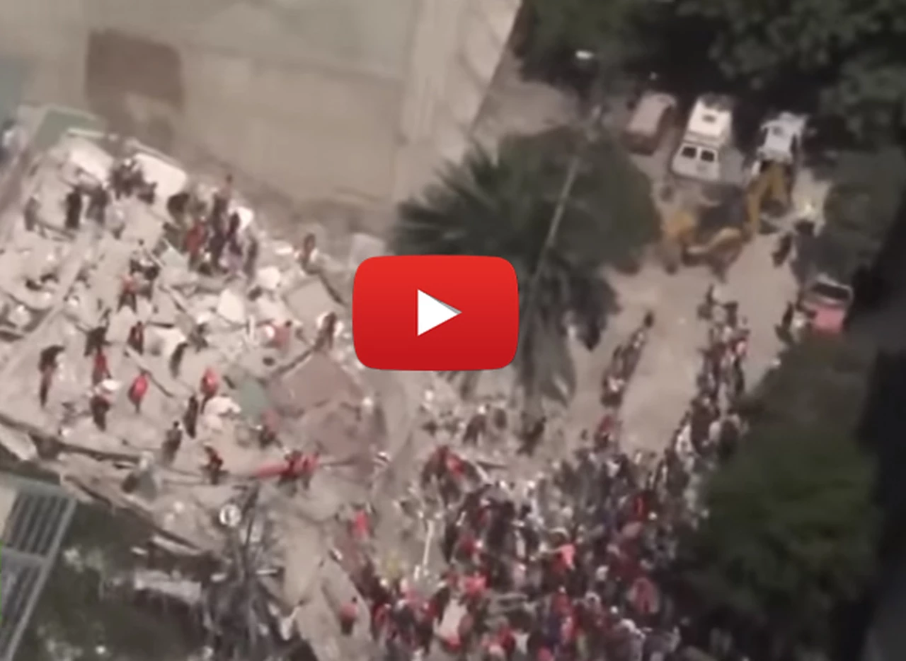 El sismo, en video: derrumbes y explosiones de la tragedia