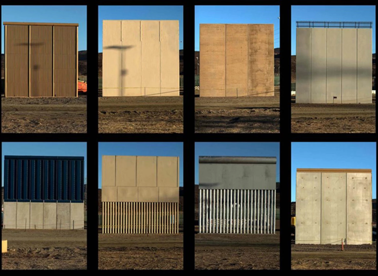 EE.UU.: terminaron de levantar los 8 prototipos del muro de Trump en la frontera con México