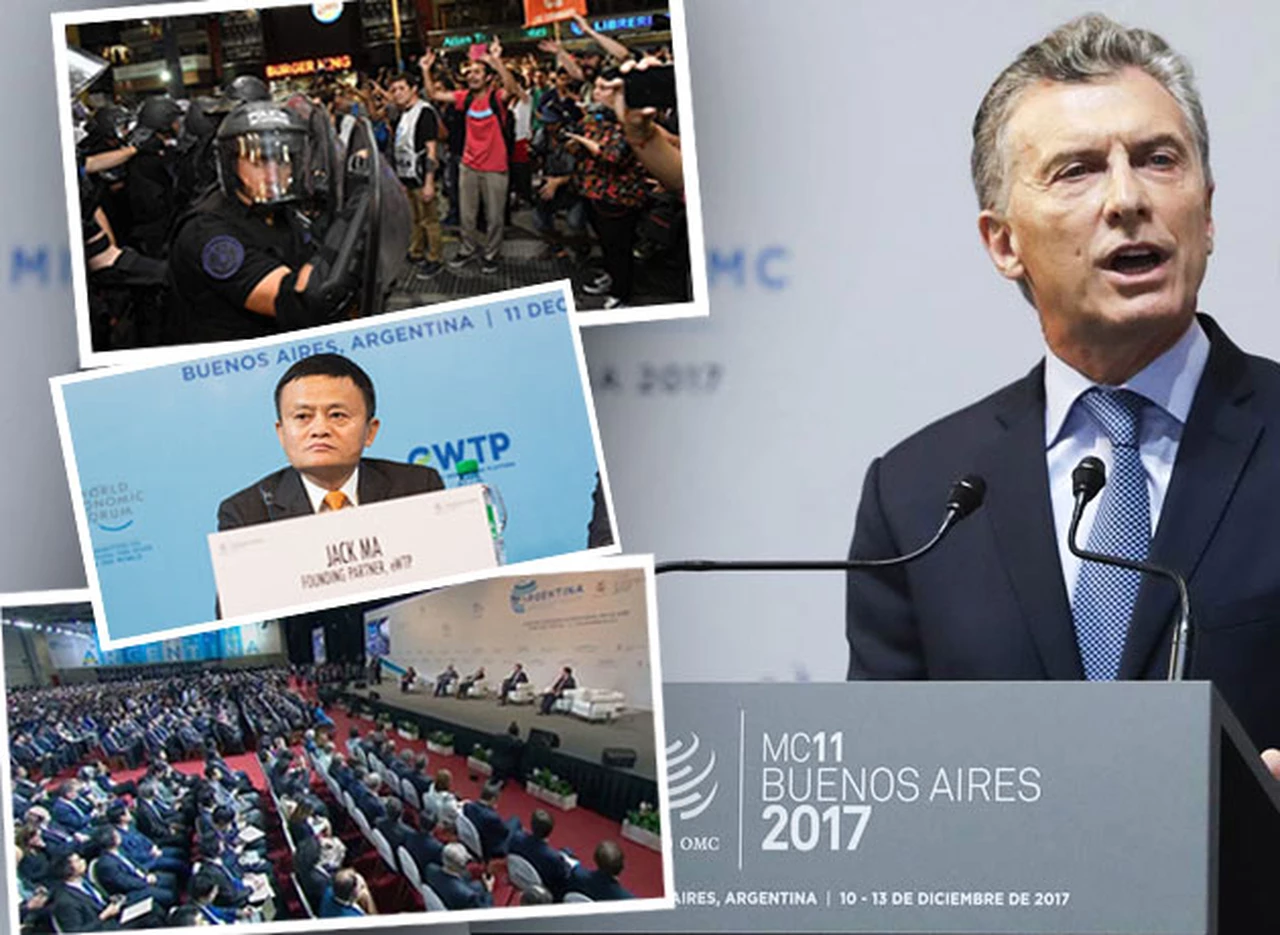 Ensayo general del G20: en la OMC, Macri ya se probó el traje de lí­der regional y mantuvo las protestas bajo control