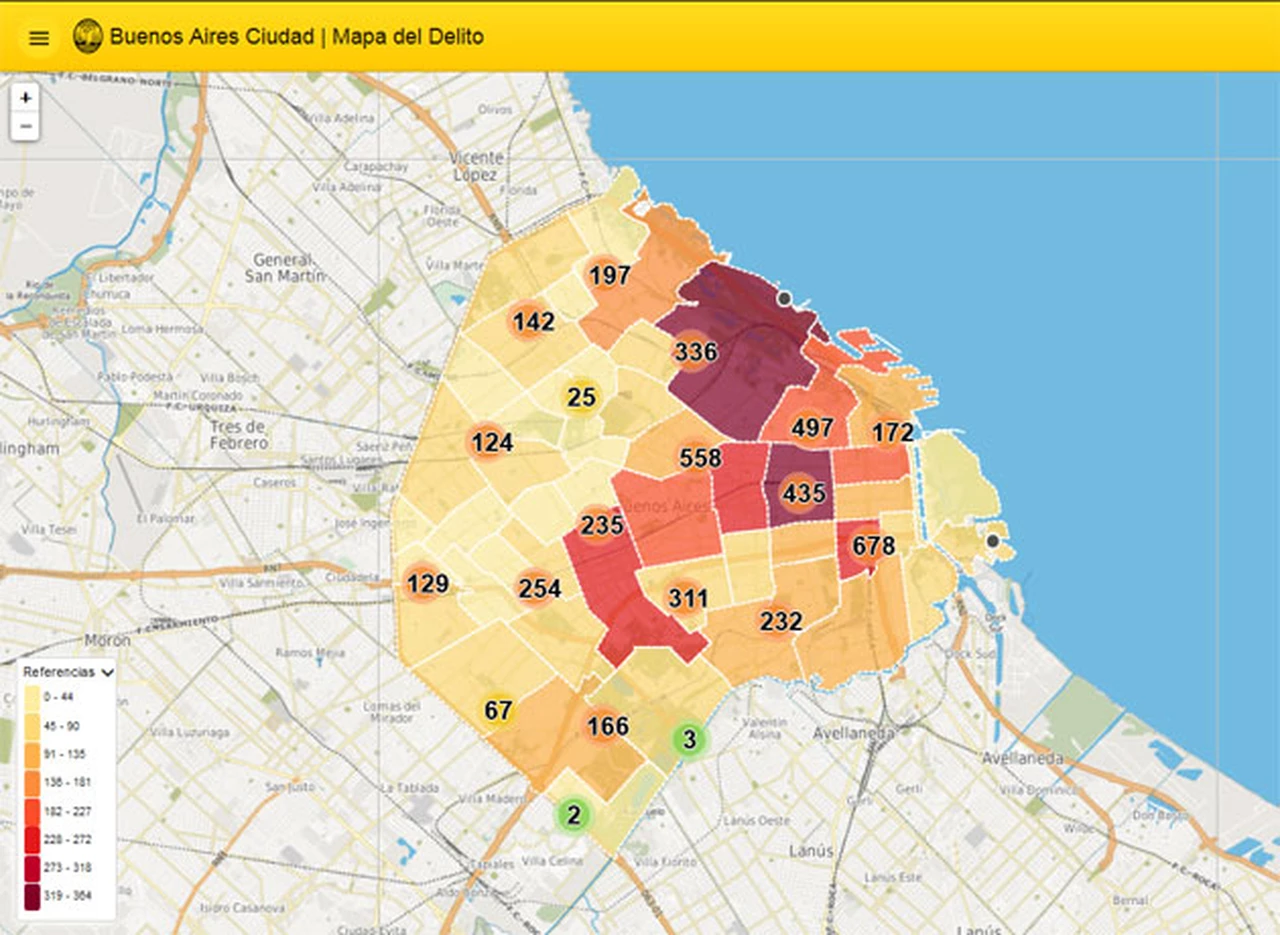 Mapa del delito porteño: ¿cuáles son las zonas más peligrosas de la Ciudad?