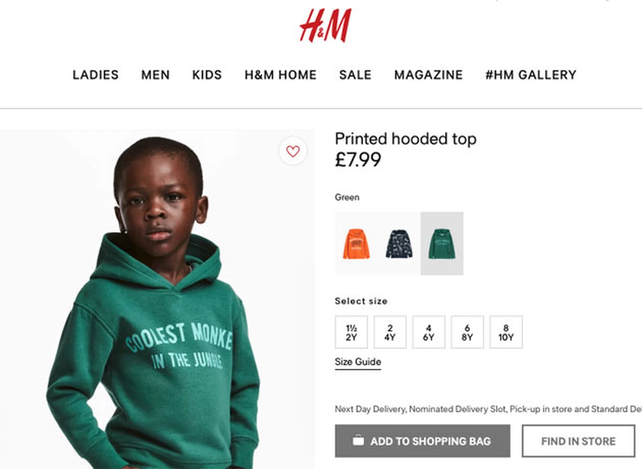 La polémica foto que H&M tuvo que retirar de su web tras denuncias de racismo