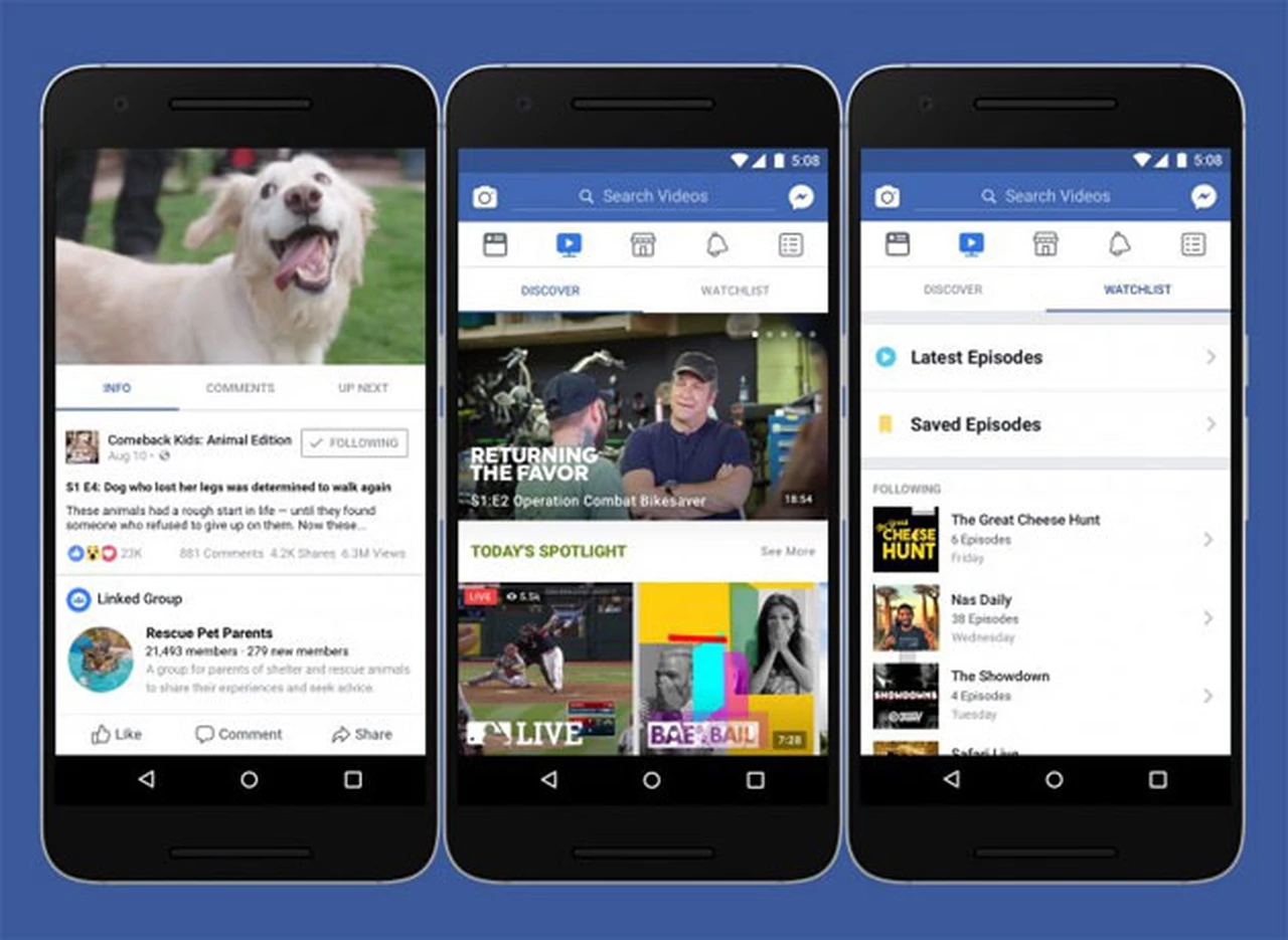 Facebook lanza en todo el mundo su plataforma de videos Watch