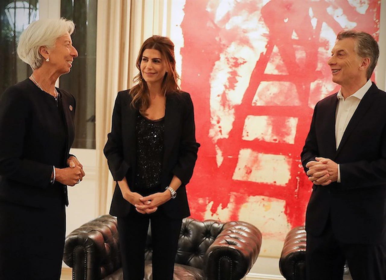 Macri y la primera dama Juliana Awada recibieron en Olivos a Lagarde