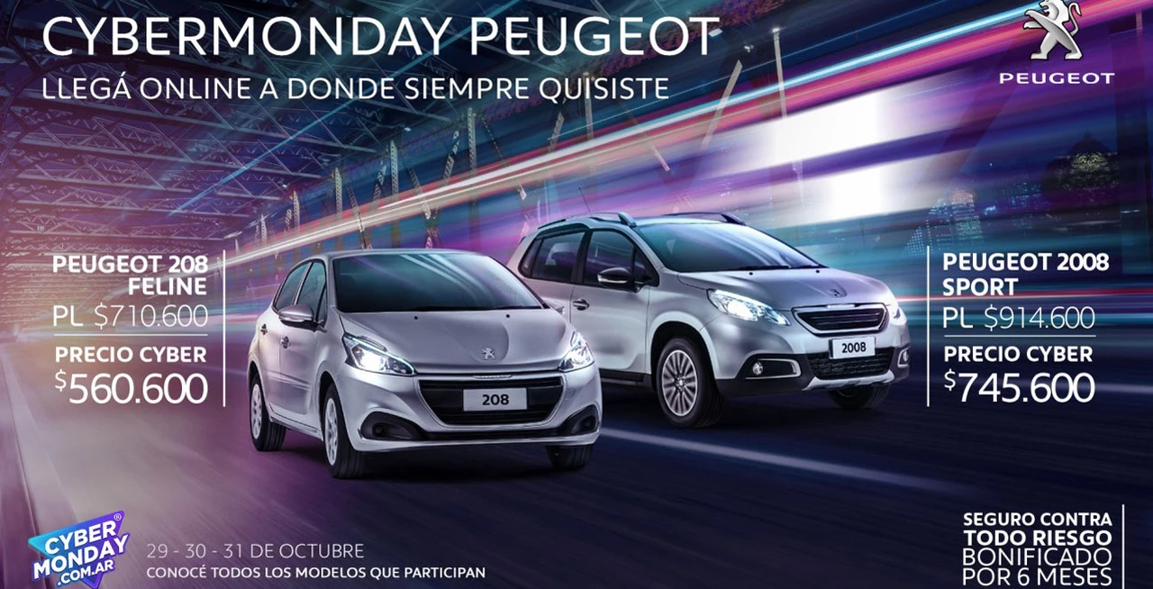 Las automotrices se suman al CyberMonday: Peugeot ofrece descuentos de hasta $180.000