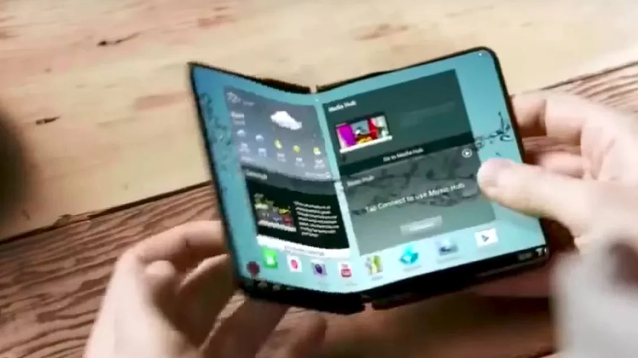 El teléfono flexible de Samsung se muestra en detalle en este video