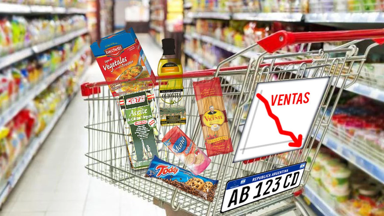 Las ventas en los supermercados, mayoristas y shoppings cayeron hasta 15 por ciento