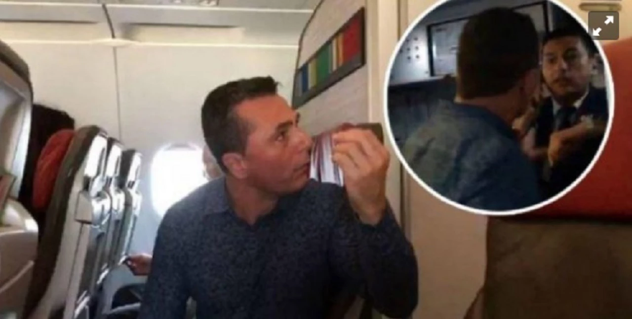 Le agarró diarrea en el avión y trompeó al tripulante: "Me estoy cagan..."