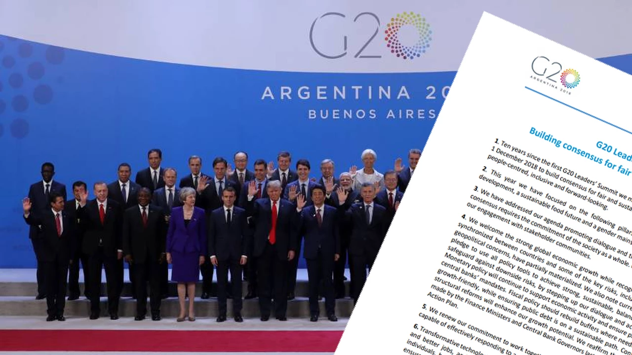 G20: puntos clave de un documento final marcado por guerra comercial y desacuerdos con Trump