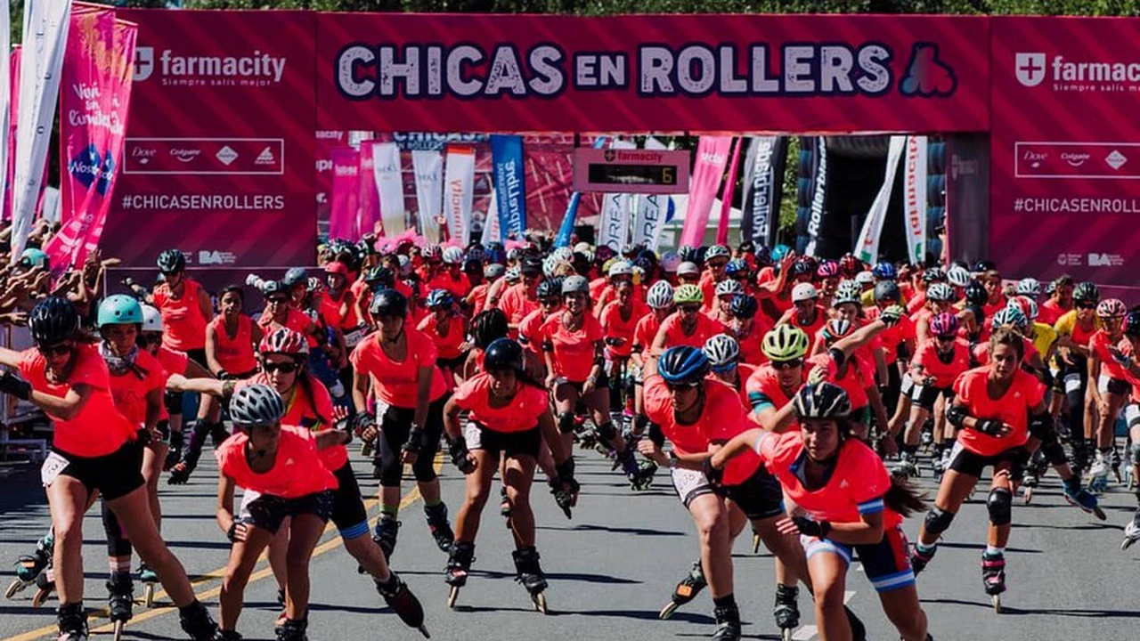 Una mañana distinta en Puerto Madero: más de 3.000 personas participaron de Chicas en Rollers