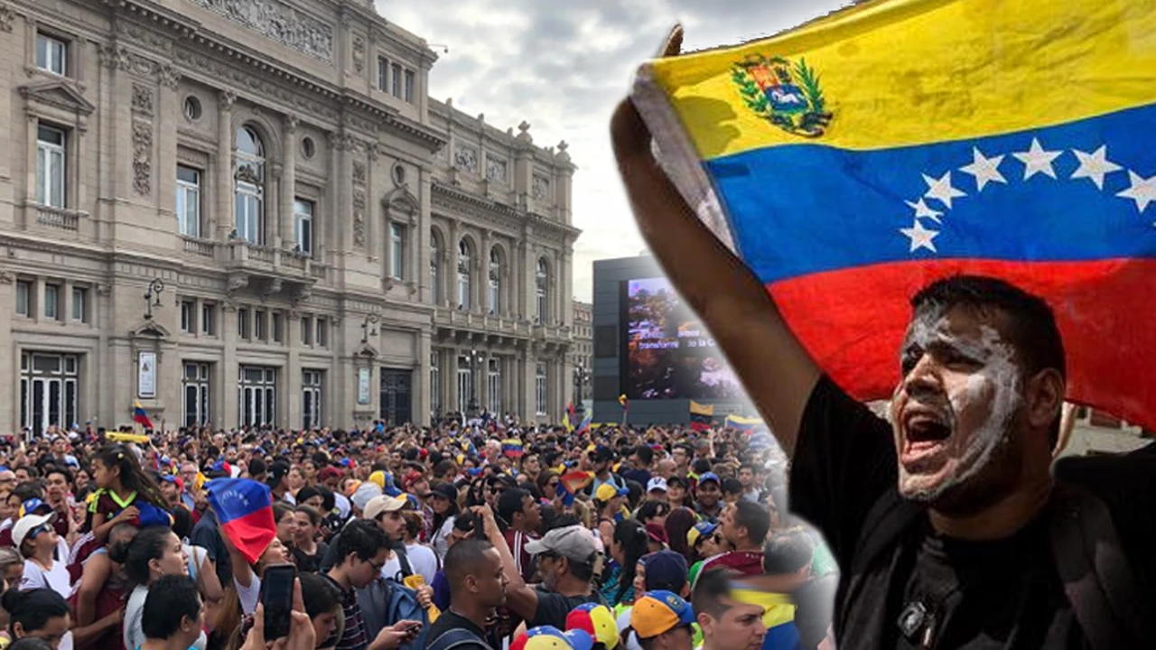 Manifestantes se concentraron en Buenos Aires y en todo el mundo para mostrar su apoyo por Maduro o Guaidó