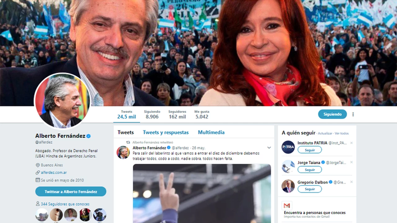 ¿Por qué Alberto Fernández borró la frase "precandidato a presidente" de su biografía en Twitter?