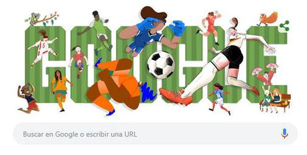 Google dedica el doodle de hoy al Mundial de Fútbol Femenino Francia 2019