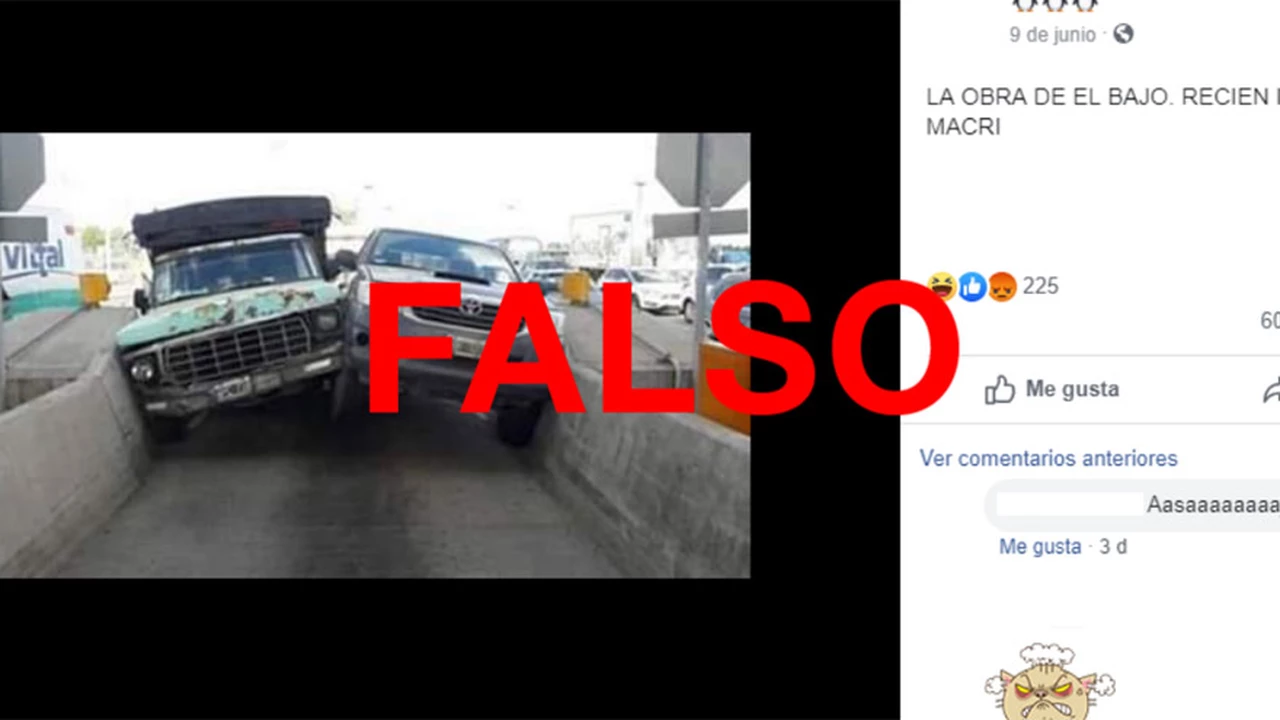 Paseo del Bajo: cómo se viralizó una falsa información sobre choque de camionetas