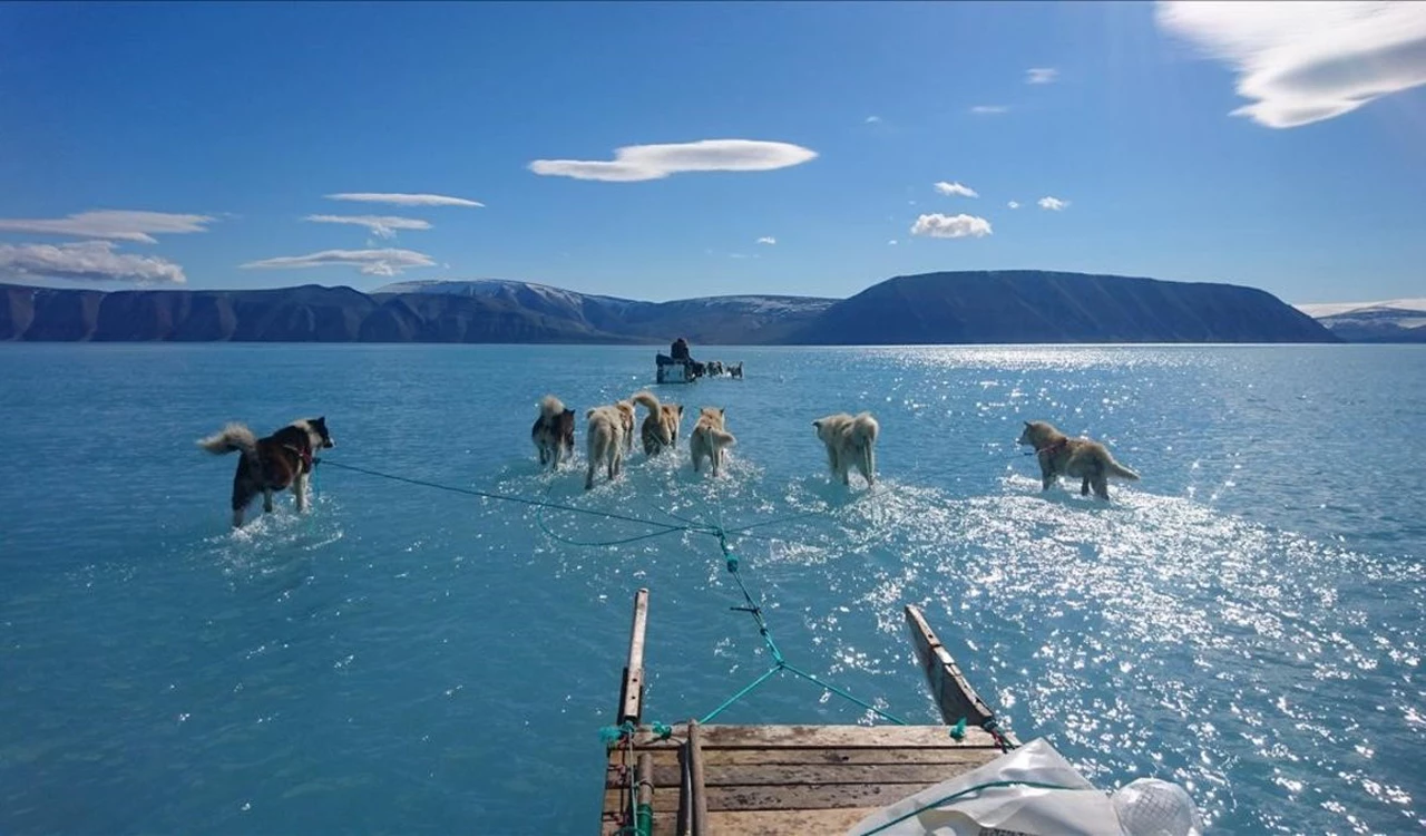La impactante foto viral que retrata el deshielo en Groenlandia