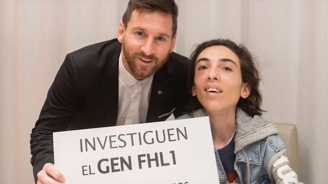 Video: Messi visitó a Thiago y se sumó a la campaña para que se investigue el gen FHL1