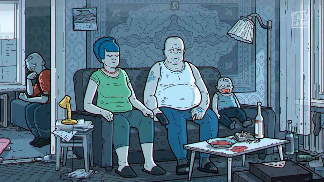 Mirá el video: la versión rusa de Los Simpson es tan oscura que no sería apta para menores