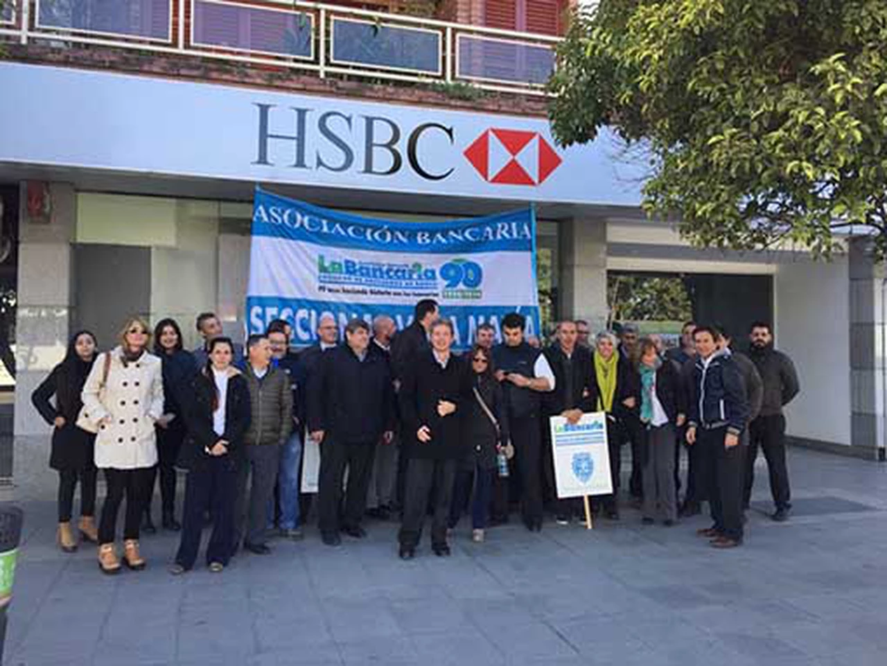 Bancarios no atenderán el próximo miércoles en el HSBC en rechazo al cierre de sucursales
