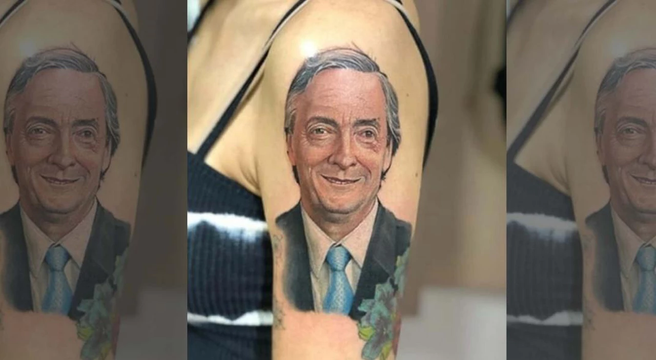 Mirá el tatuaje de Néstor Kirchner que la intendenta electa de Quilmes se hizo en su brazo