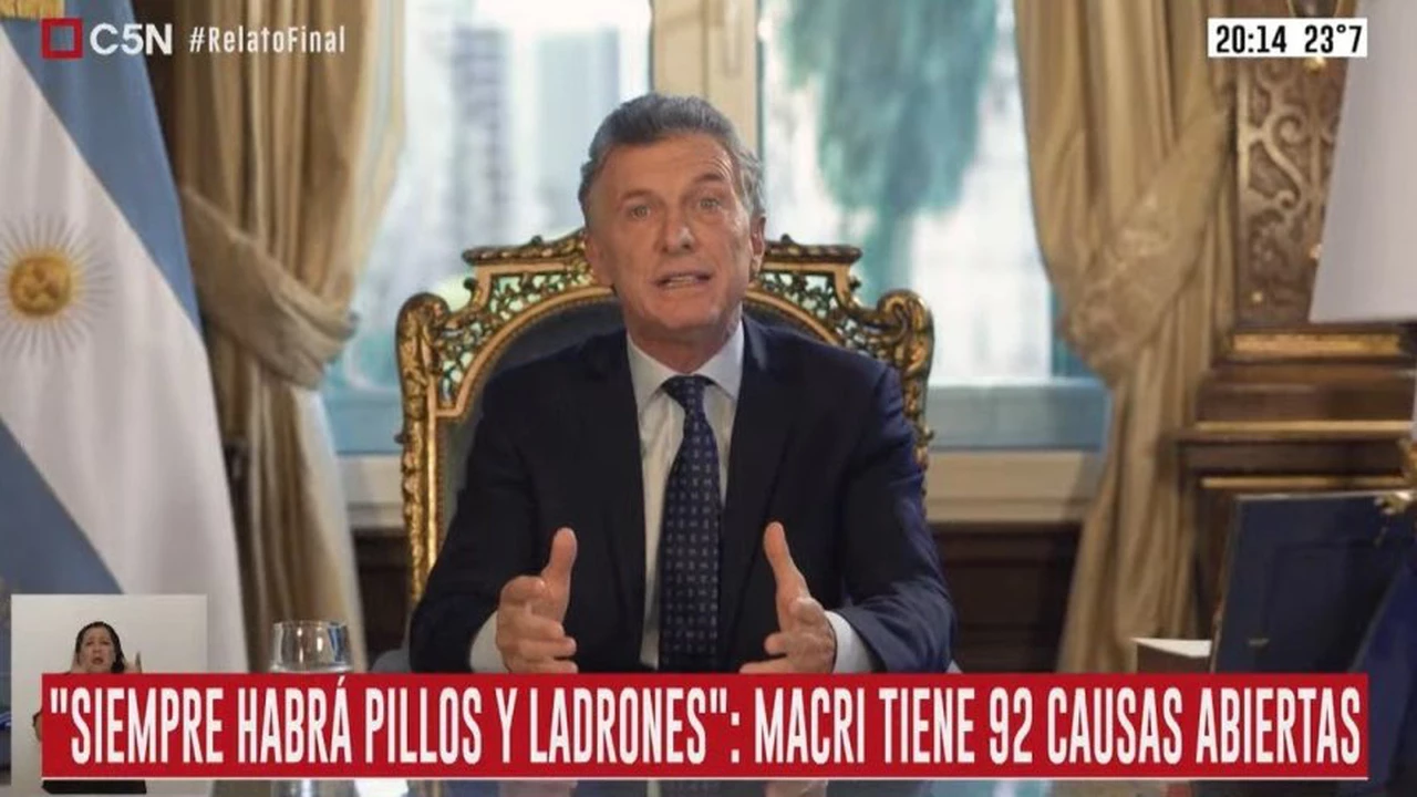 Cadena nacional: C5N agregó zócalos criticando el mensaje de Mauricio Macri