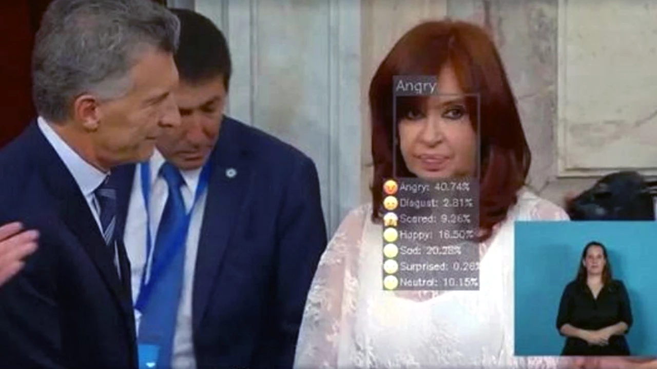 Un algoritmo "lee" lo que sintió Cristina Kirchner al saludar a Macri: qué emociones reveló