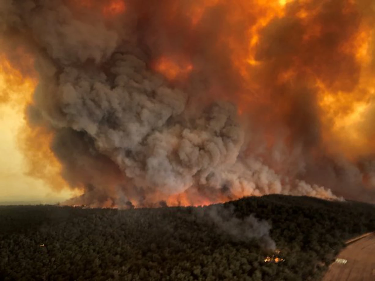 Una web compara la dimensión de los incendios en Australia con sitios famosos