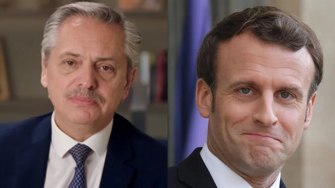 Alberto aprovechó su participación del Foro del Holocausto y conversó unos minutos con Macron