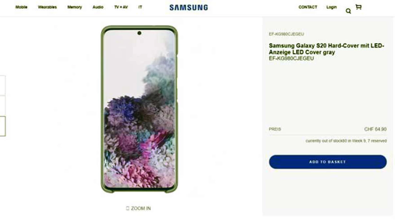 Samsung filtra por error una imagen del nuevo Galaxy S20