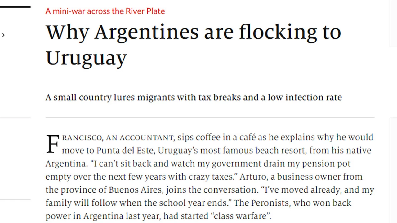 The Economist advierte que Argentina se convirtió en "tierra de reclutamiento" para Uruguay