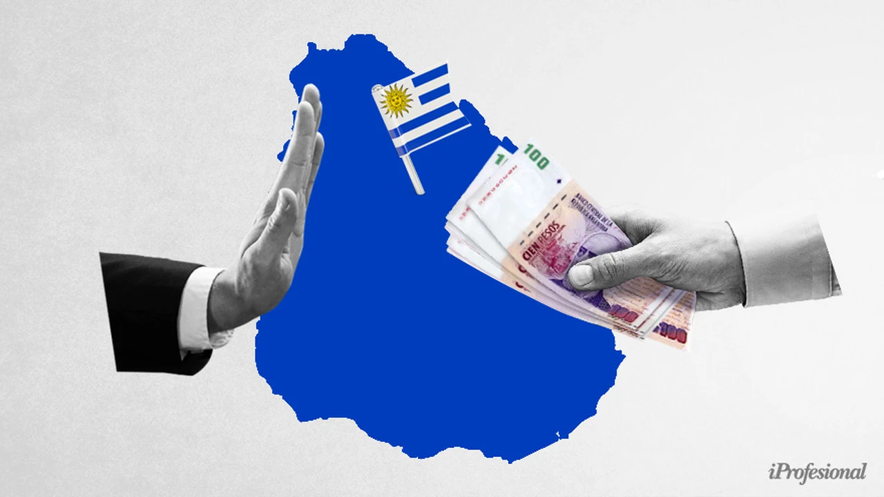 Nadie quiere plata argentina: la irrisoria cantidad de pesos que pide un banco de Uruguay por cada dólar