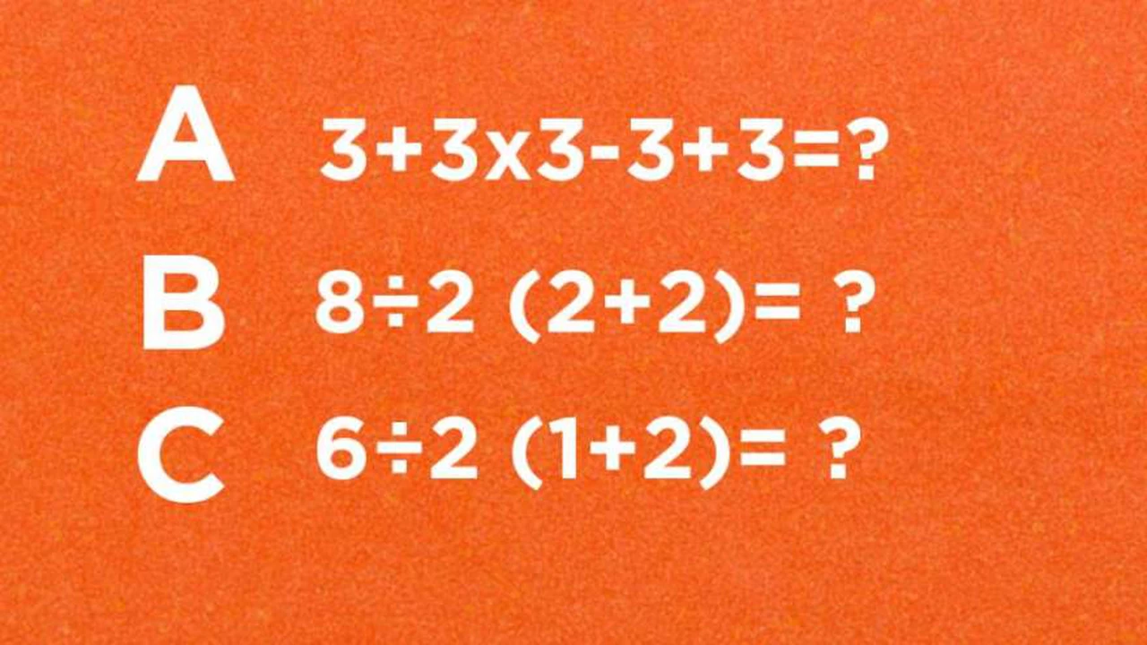 ¿Sos capaz de resolver estos ejercicios matemáticos?: solo tenés que hallar la respuesta correcta