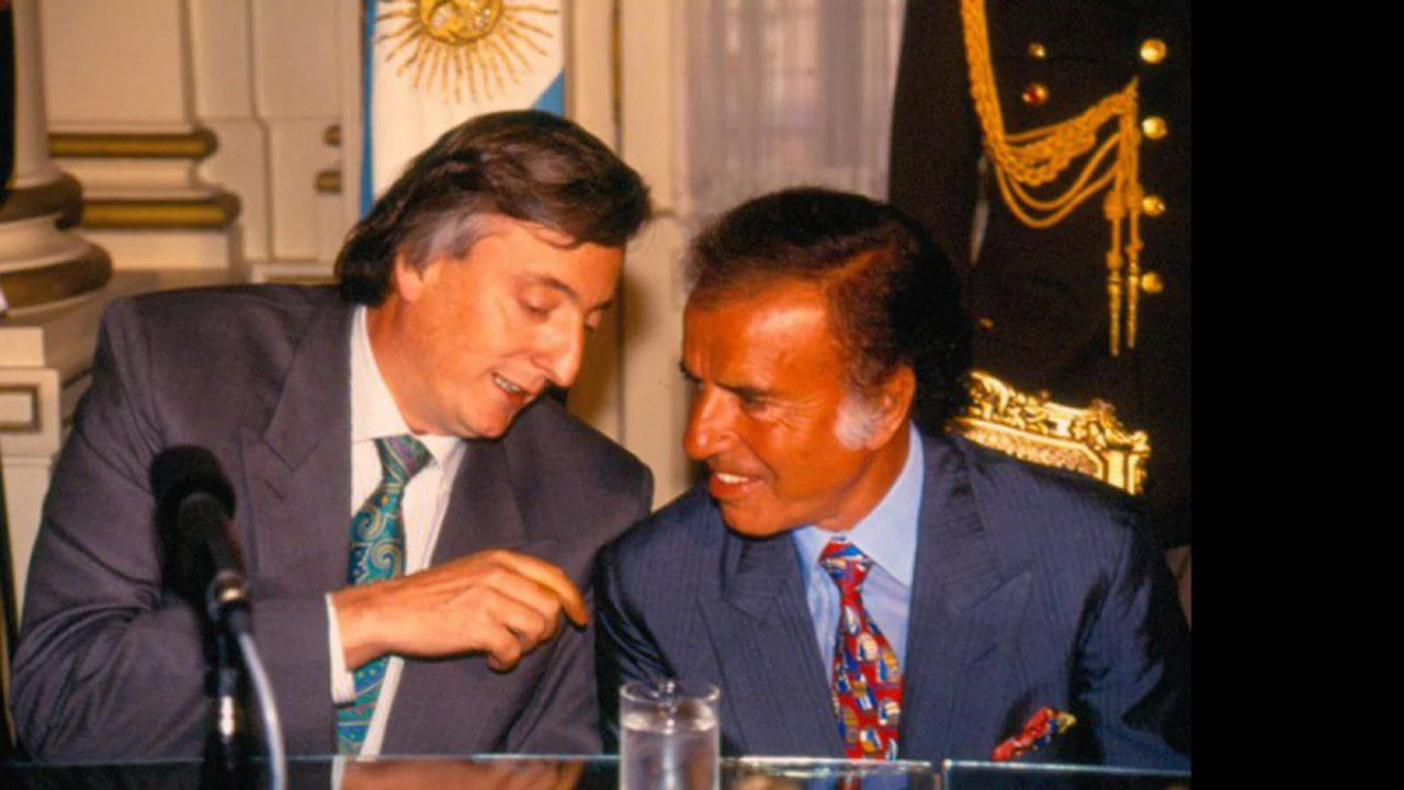 Archivo: este video de 1995 muestra a Néstor Kirchner elogiando la política de Carlos Menem